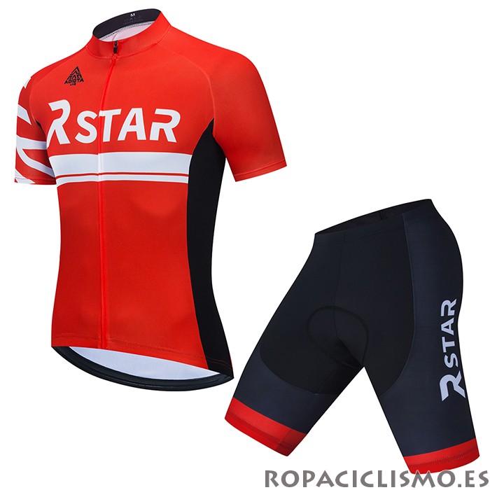 2021 Maillot R Star Tirantes Mangas Cortas Negro Rojo(2)